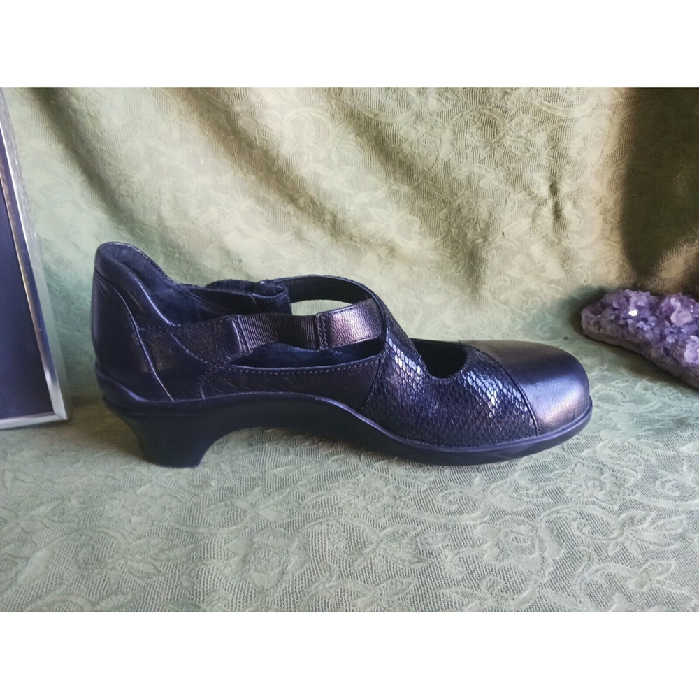 Aravon New Balance Mary Jane Black Leather Shoes 10 5B